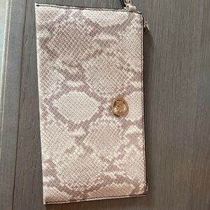 Michael Kors Textured Beige Clutch